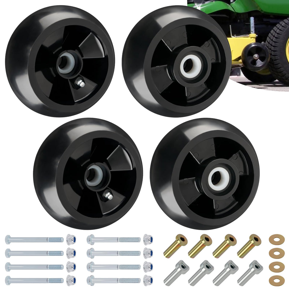 CheeMuii deck gauge wheels 4-pack for smooth mowing and consistent deck height.