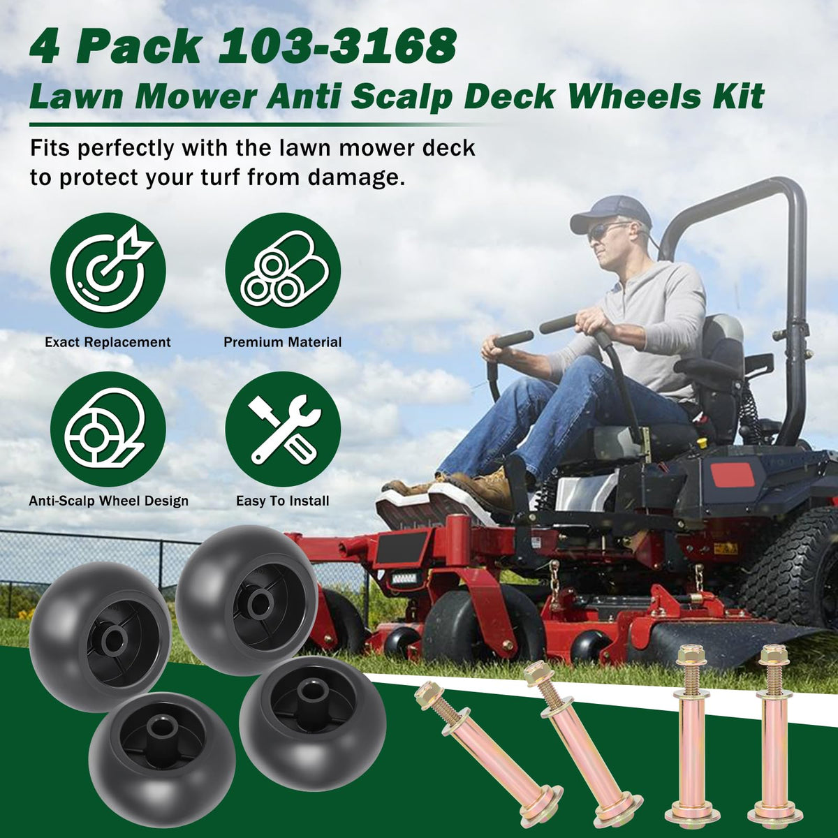 CheeMuii deck wheel kit accessories included for quick complete replacement