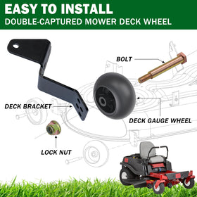 CheeMuii 5 inch deck wheels with smooth tread promote even mowing