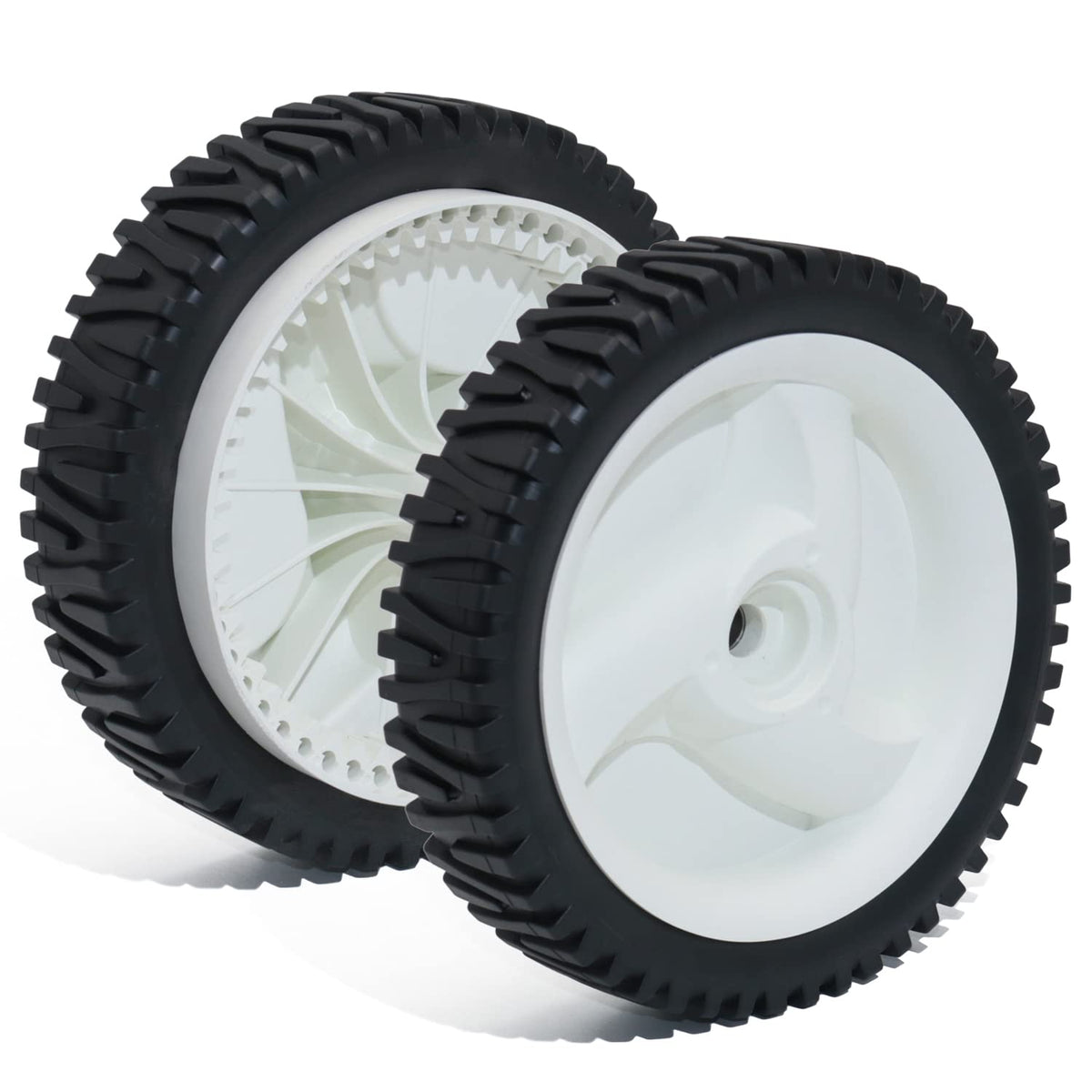 CheeMuii front wheel 8 inch 2pcs for smooth mower push and quick replacement