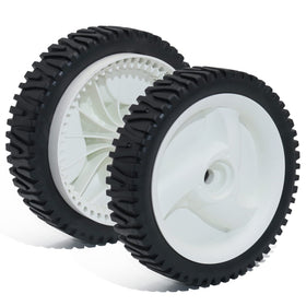 CheeMuii front wheel 8 inch 2pcs for smooth mower push and quick replacement