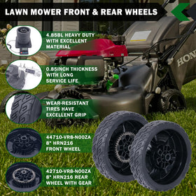 CheeMuii HRN216 front wheels 8in for smooth mowing