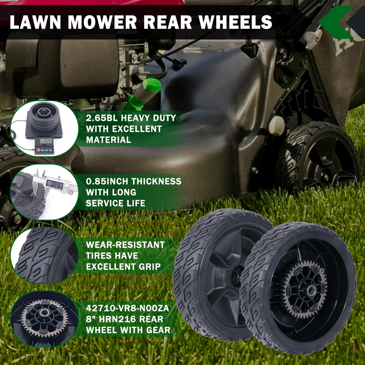 CheeMuii HRN216 wheel gear traction highlights metal gears for better drive.