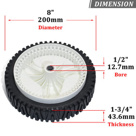 CheeMuii lawn mower front wheel 8in for durable, long lasting performance on uneven lawns