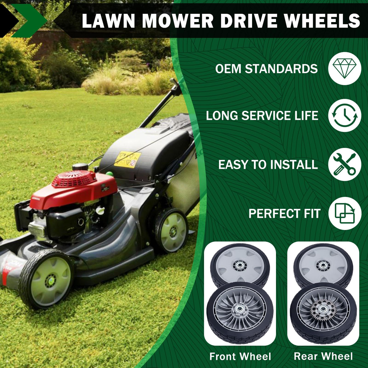 CheeMuii lawn mower wheels set compatible with HRX217 models