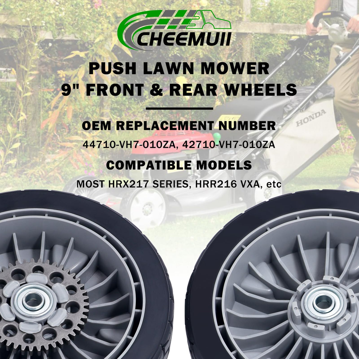 CheeMuii rear wheels feature metal gears for drive engagement