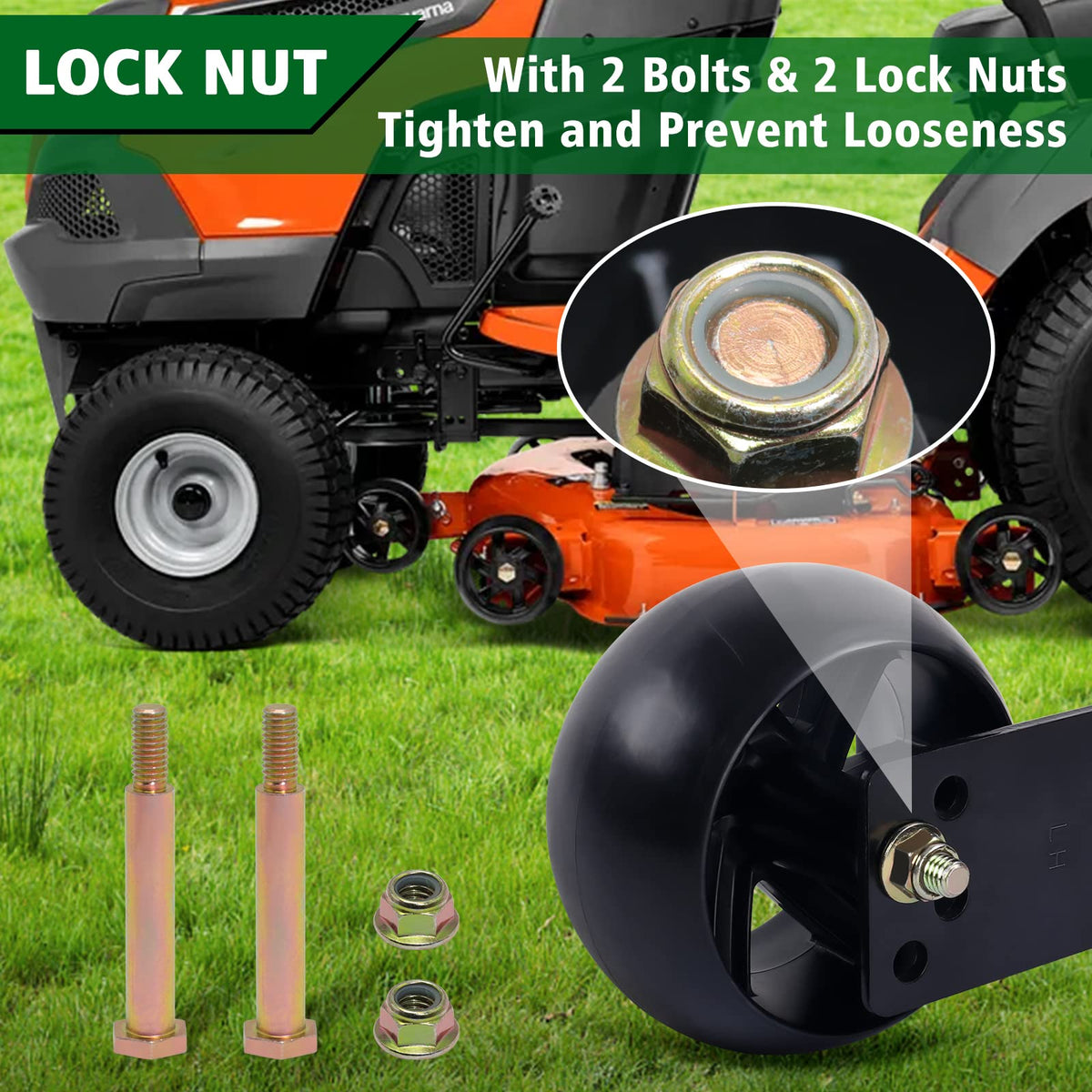 CheeMuii two-pack of 5-inch wheels with durable polypropylene construction
