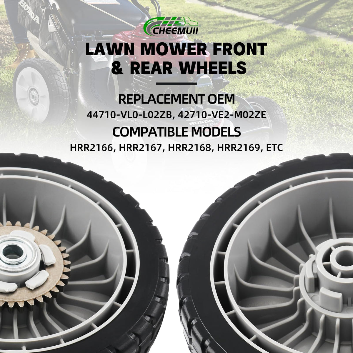 CheeMuii replacement wheels pack for mower maintenance