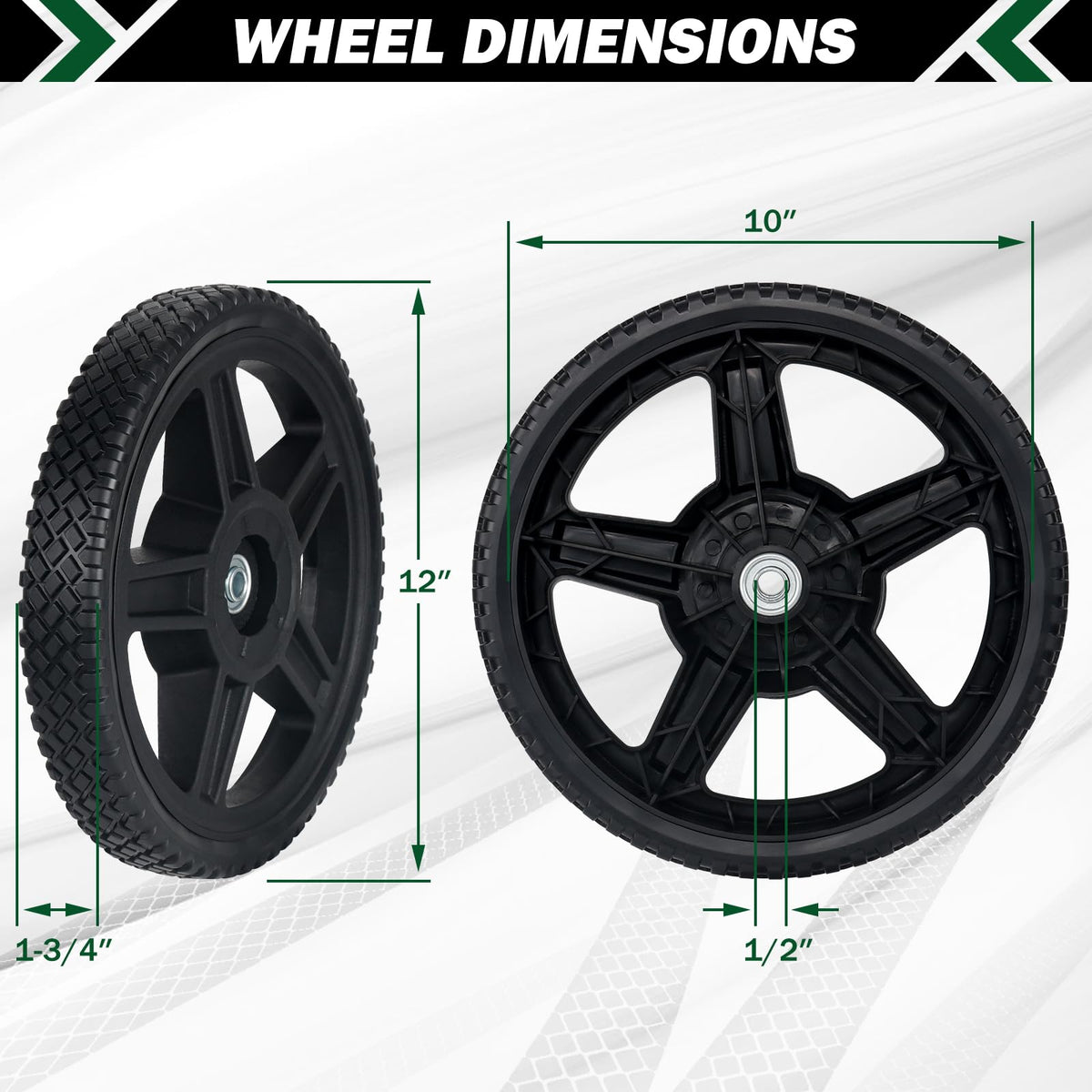 CheeMuii two-pack wheels for quick replacement.