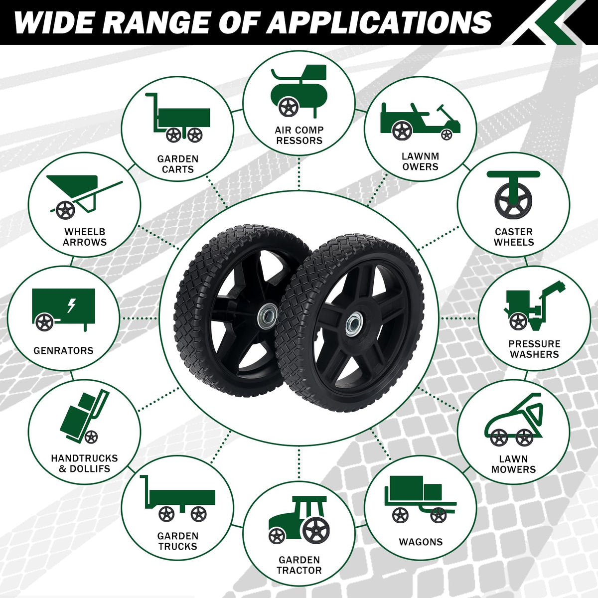 CheeMuii wheel bore 1/2 inch compatible with common axles.