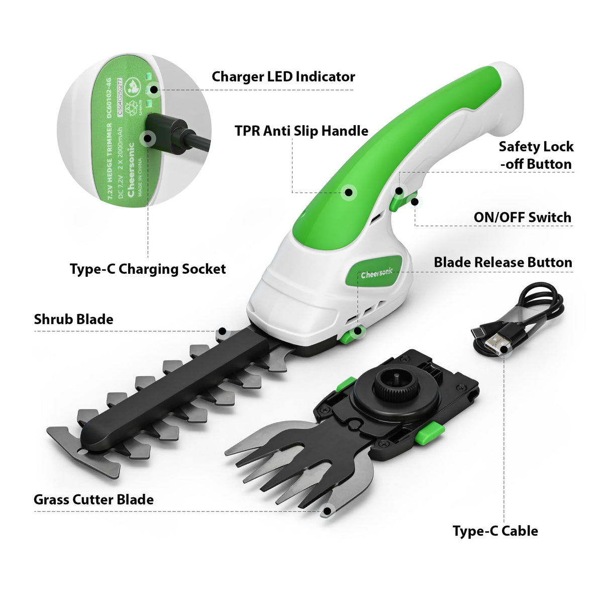 CHEERSONIC lightweight 1.32 lbs for comfortable one-handed use.