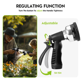 Cheerwater nine-pattern nozzle showing adjustable head for versatile watering.