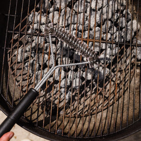 Chef Craft Select BBQ Grill Brush wide-design cleans grills faster across grates.