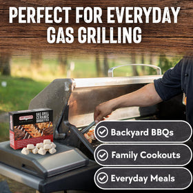 50-pack of Chef Master briquettes covers a standard grill efficiently.