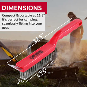 Chef Master ergonomic non-slip handle provides comfort during long cleaning sessions.