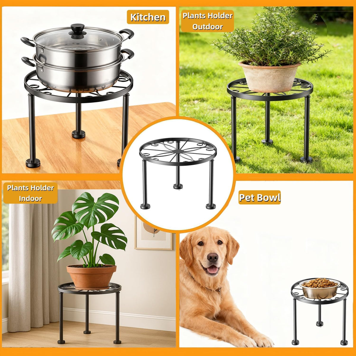 Chejievy floral-pattern stand adds elegance to any space.