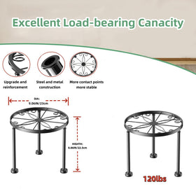 Chejievy high-strength steel plant stand provides sturdy indoor support.