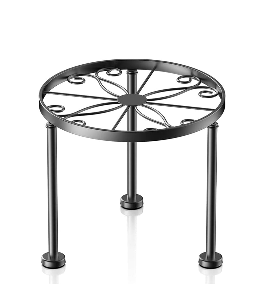 Chejievy top guardrail plant stand securely holds pots indoors or outdoors.