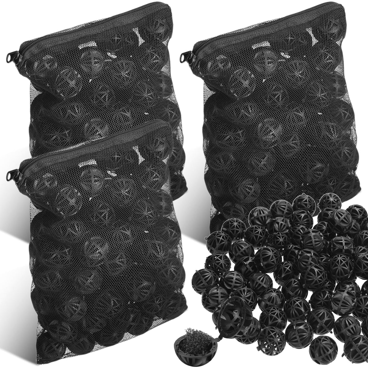 CHENGU bio balls 300 pieces with porous spheres boost filtration efficiency in aquariums
