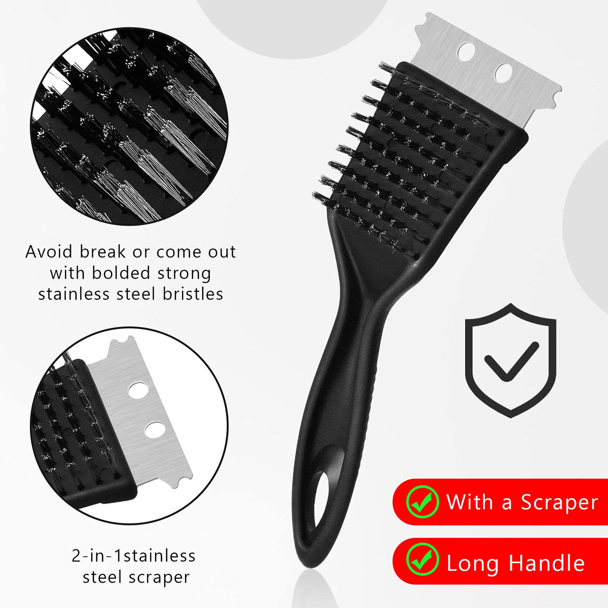 CHENGU long-handle design keeps hands away from heat.