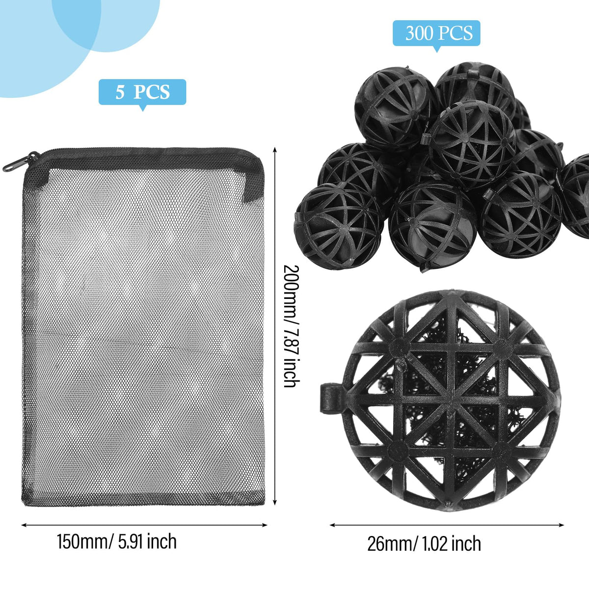 CHENGU mesh bags with zipper securely hold media in canister filters