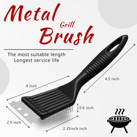 CHENGU stainless steel bristles close-up for tough grill residue.