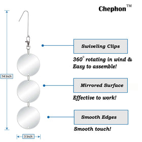 Chephon bird-scare-disc humane deterrence uses visuals, not harm.