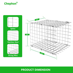 Chephon predator guard closeup shows stainless steel wire durability against weather.