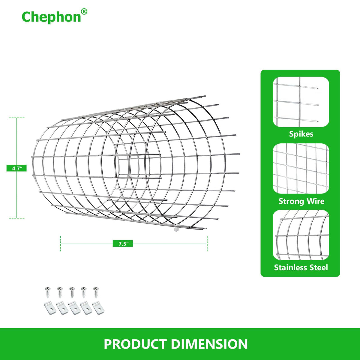 Chephon Bluebird Protector Guard round side view deterring wildlife