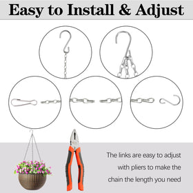 Chffcuh durable silver chain adds a polished touch to garden and balcony.