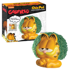 Chia Garfield pet planter ready to grow vibrant greens for home decor