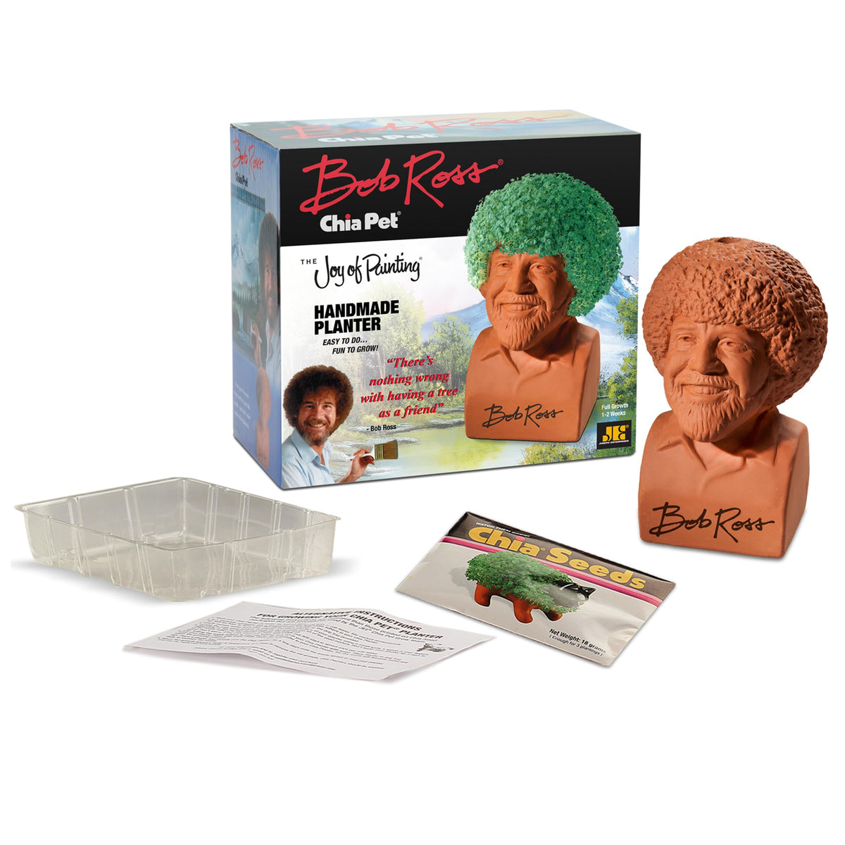 Chia Pet Bob Ross makes a charming gift for any occasion.