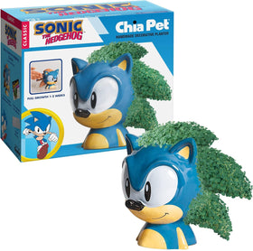 Chia Pet Sonic the Hedgehog planter with seed pack ready for sprouting.