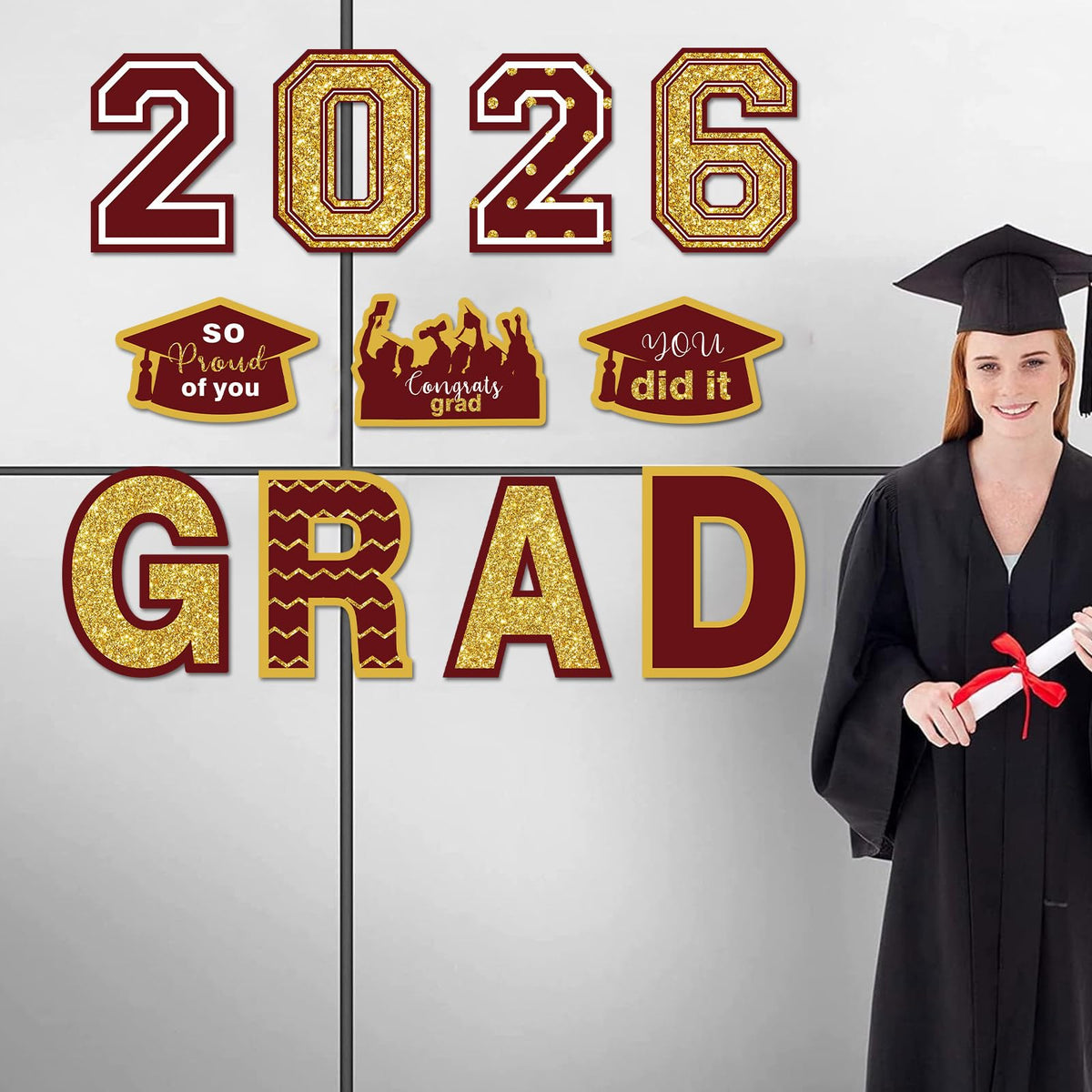 Chiazllta 16x12 inch grad sign makes photo-worthy moments