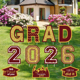 Chiazllta Grad 2026 letter signs for bold outdoor graduation decor