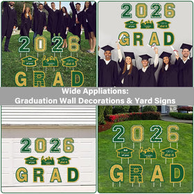 Chiazllta graduation theme shapes add festive focal points for photo-worthy moments
