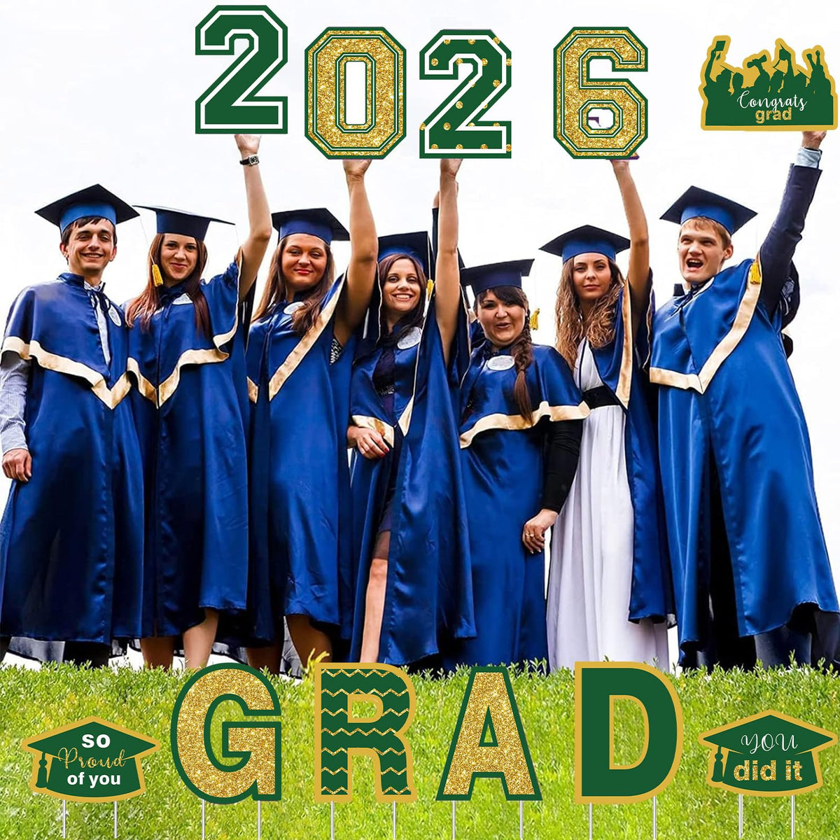 Chiazllta outdoor-grade decor withstands weather for lasting graduation party vibes