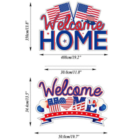 Chiazllta patriotic pattern signs with vibrant colors for standout yard decor