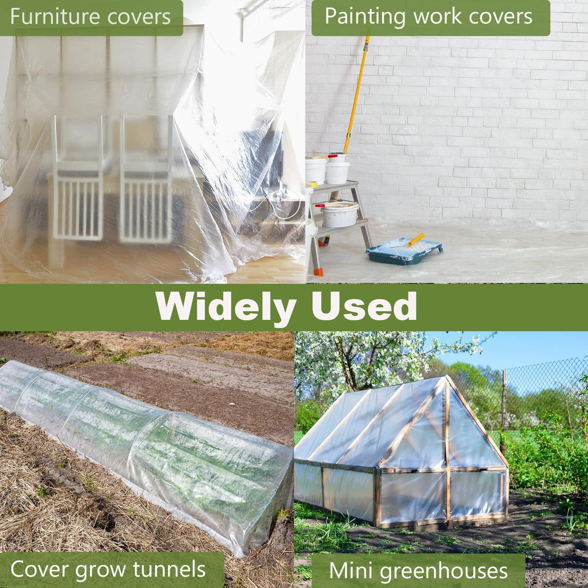 Chicarry durable polyethylene cover shields against heat, wind, and frost.