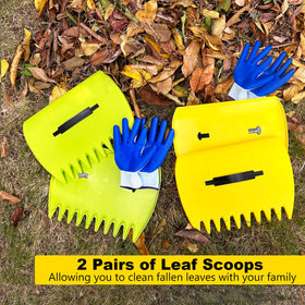 Chicarry green leaf scoops ready for quick yard cleanup and clipping collection.