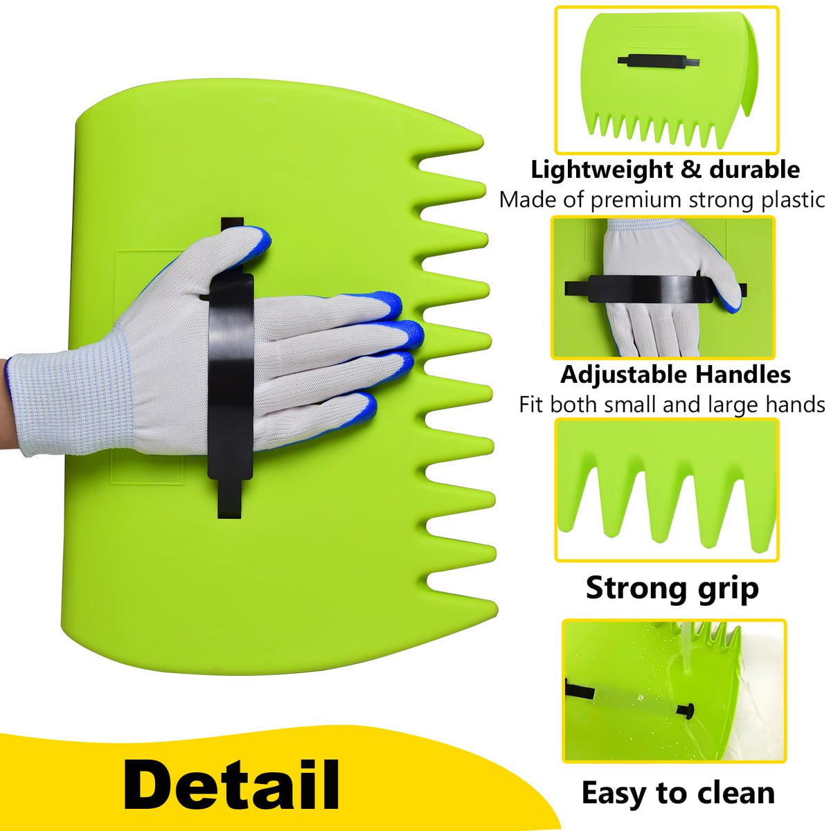 Chicarry lightweight plastic construction keeps tools easy to carry and clean.