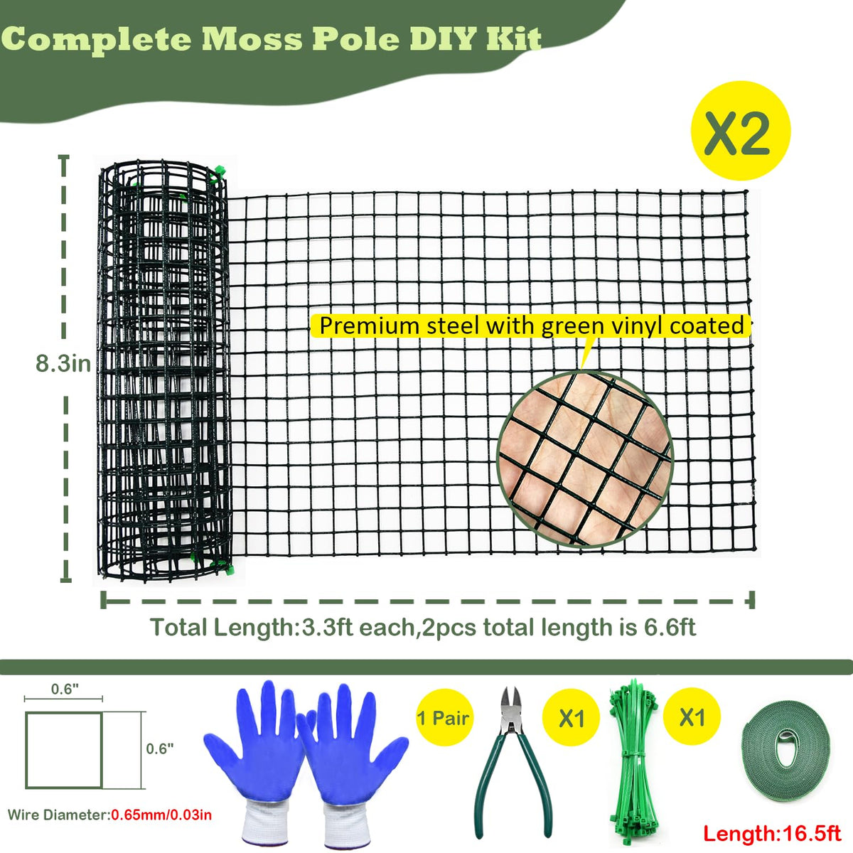 Chicarry plier included for easy steel mesh shaping