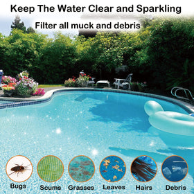Chicarry pool skimmer socks come in a 100-pack for bulk maintenance.