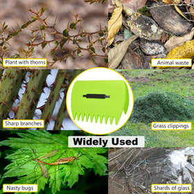 Chicarry yard debris picker helps collect leaves and clippings efficiently.