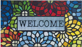 CHICHIC Colorful Welcome Doormat 24x36 for front porch enhances curb appeal.