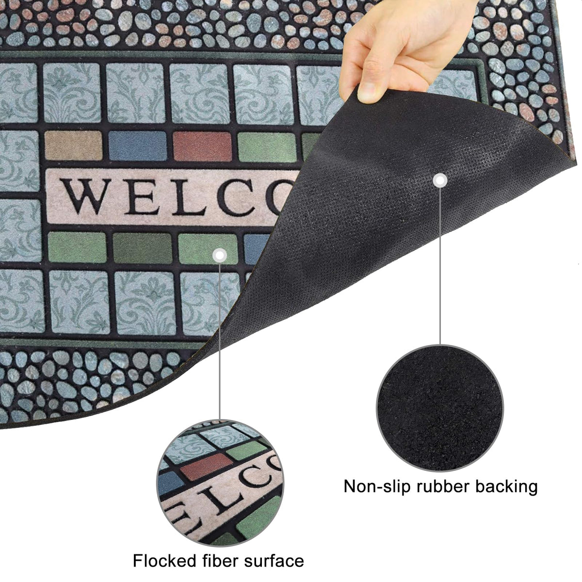 CHICHIC easy-clean doormat designed for quick hose-off and sweeps.