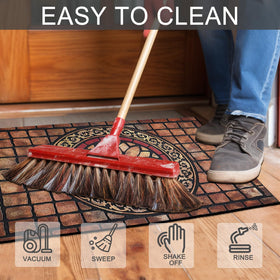 CHICHIC easy clean mat cleans with sweep, vacuum, or hose