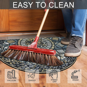 CHICHIC easy-clean doormat can be swept or hosed