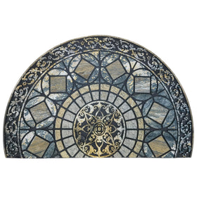 CHICHIC entrance door mat blue 24x36 traps dirt at the door