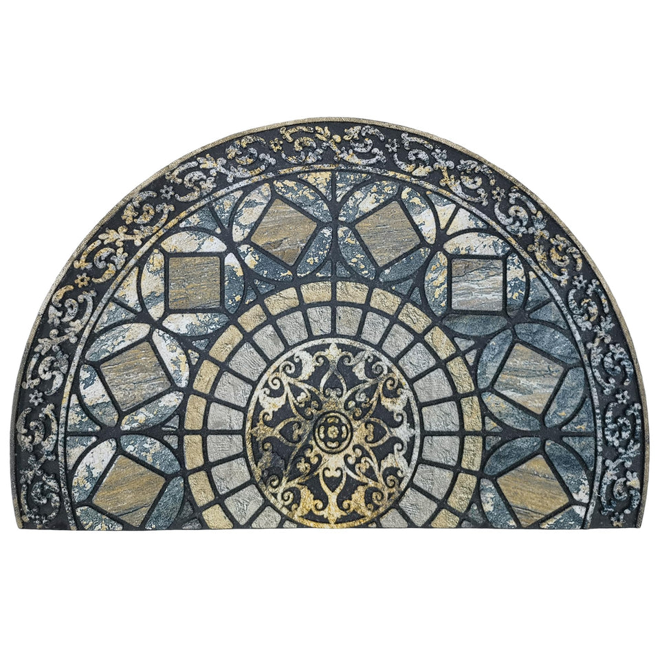 CHICHIC entrance door mat blue 24x36 traps dirt at the door